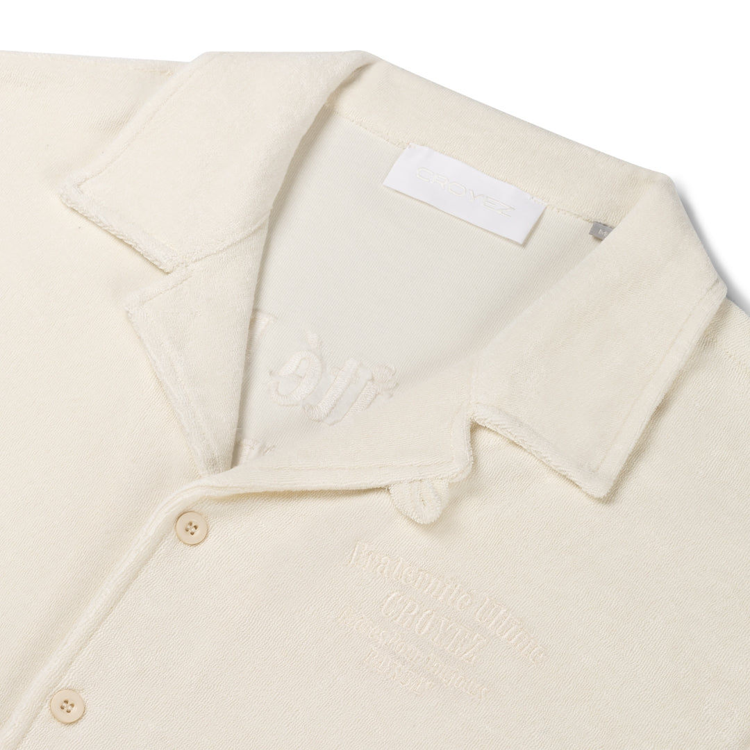 CROYEZ FRATERNITÉ TOWELLING SHIRT | OFF-WHITE