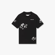 CROYEZ INITIAL FLOWER T-SHIRT | BLACK/WHITE