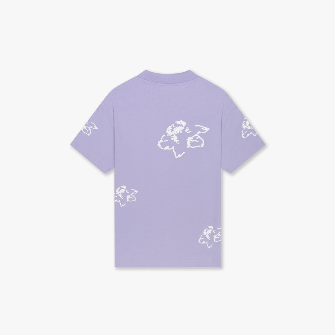 CROYEZ INITIAL FLOWER T-SHIRT | LILAC