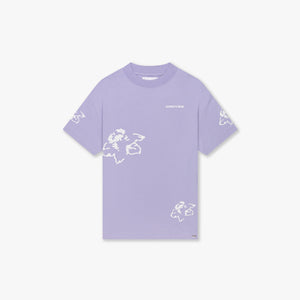 CROYEZ INITIAL FLOWER T-SHIRT | LILAC