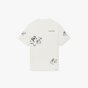 CROYEZ INITIAL FLOWER T-SHIRT | OFF-WHITE