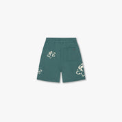 CROYEZ INITIAL FLOWER SHORTS | GREEN/OFF-WHITE