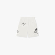 CROYEZ INITIAL FLOWER SHORTS | OFF-WHITE