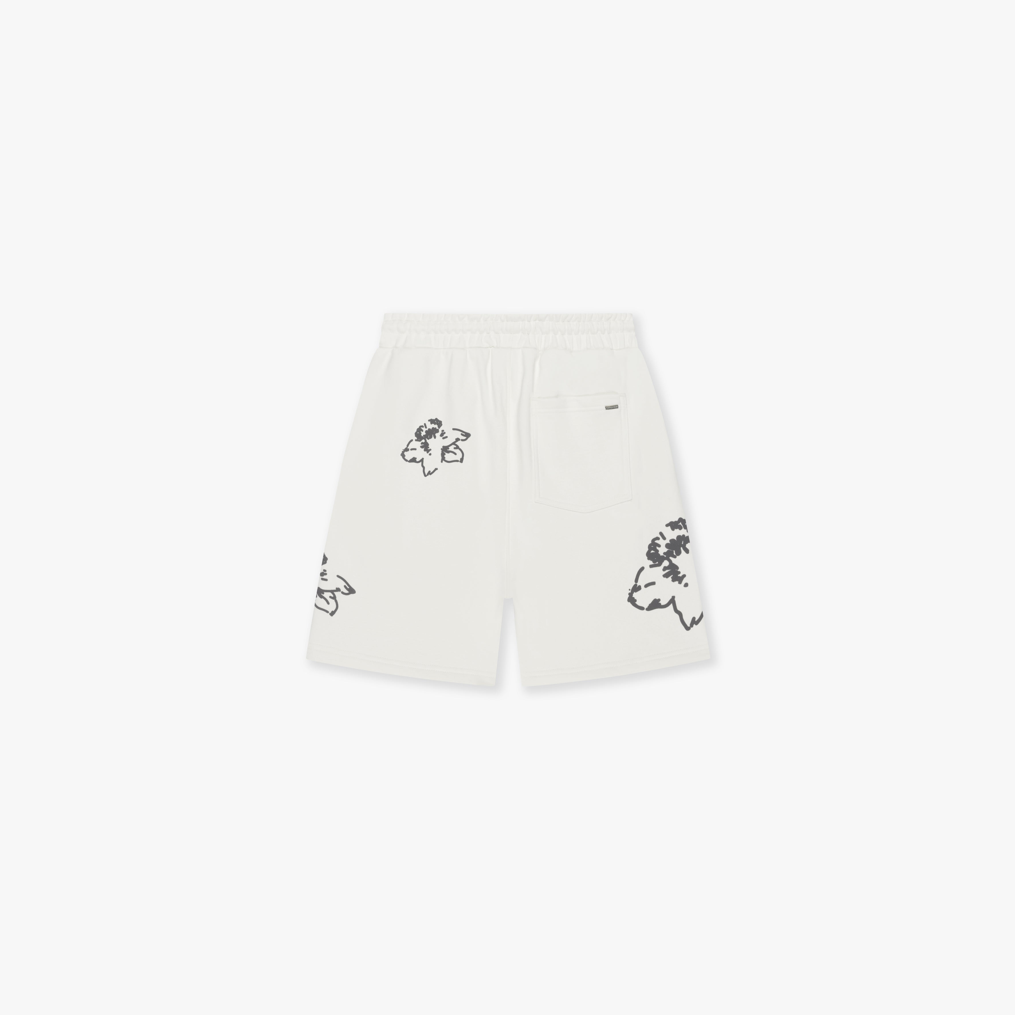 CROYEZ INITIAL FLOWER SHORTS | OFF-WHITE