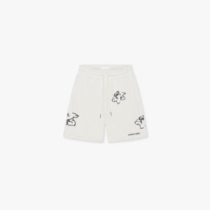 CROYEZ INITIAL FLOWER SHORTS | OFF-WHITE