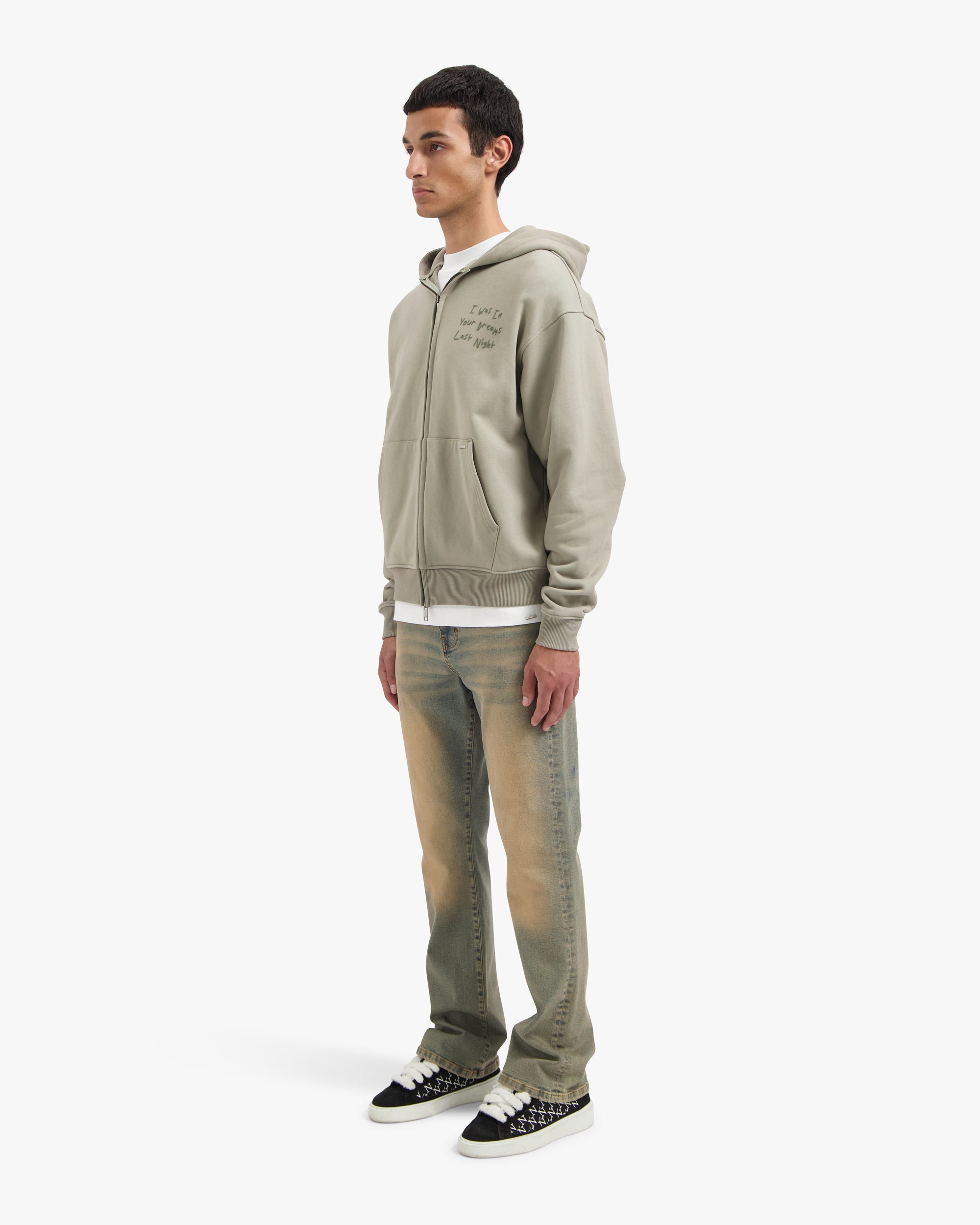CROYEZ IN YOUR DREAMS ZIP HOODIE | DUSTY OLIVE