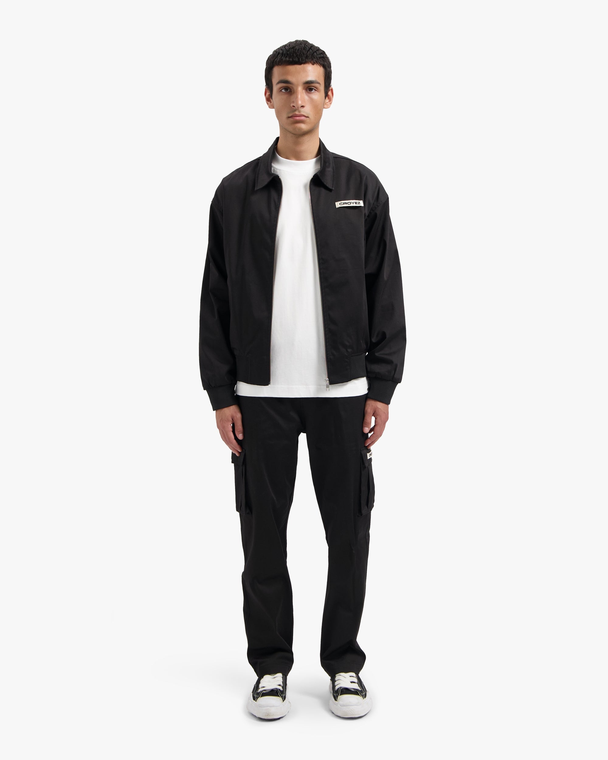 CROYEZ ÉTIQUETTE SATIN JACKET | BLACK