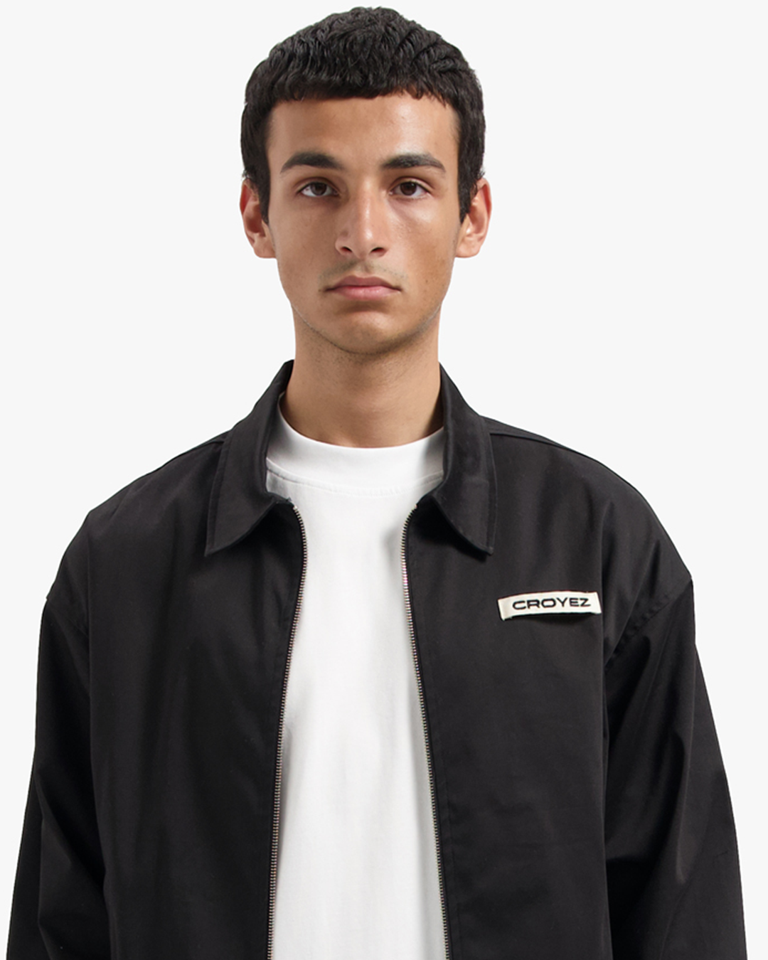 CROYEZ ÉTIQUETTE SATIN JACKET | BLACK