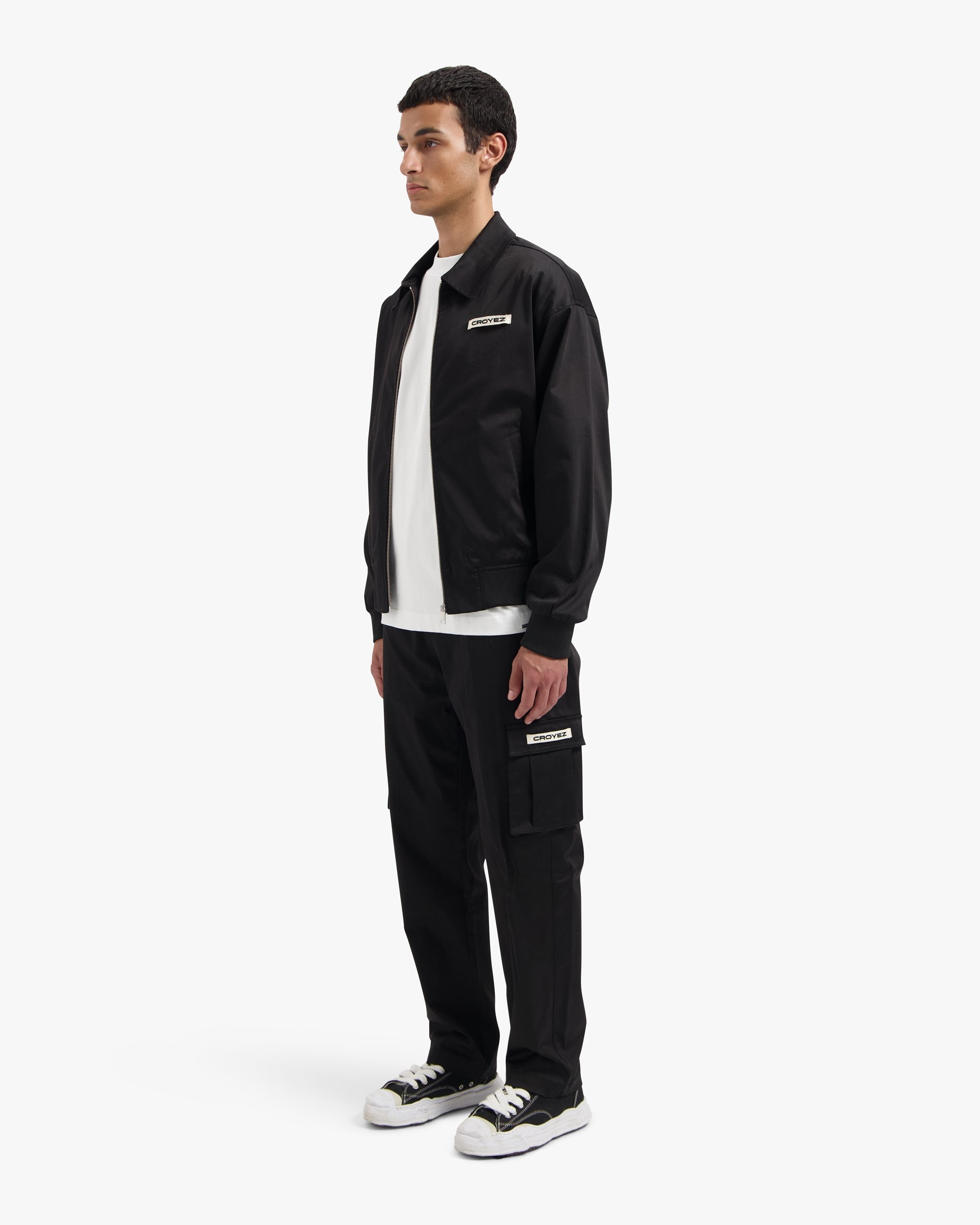 CROYEZ ÉTIQUETTE SATIN JACKET | BLACK