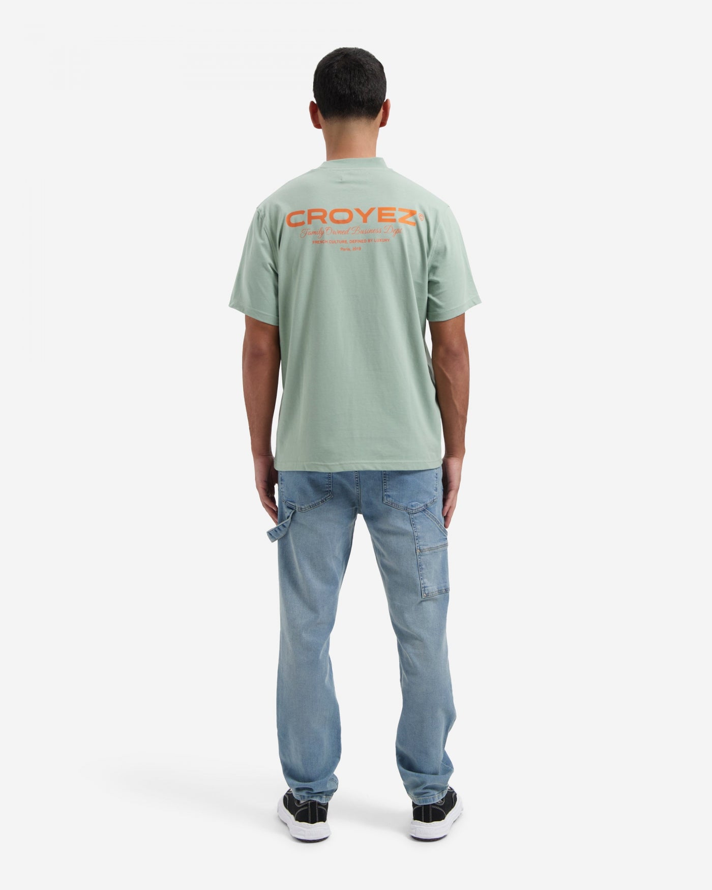 CROYEZ FAMILY OWNED BUSINESS T-SHIRT - GREEN/ORANGE