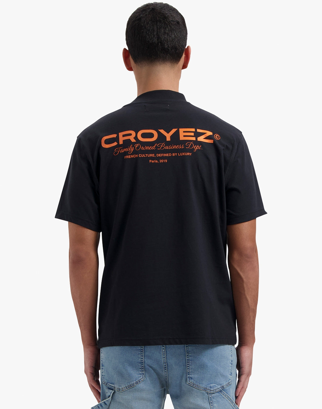 CROYEZ FAMILY OWNED BUSINESS T-SHIRT - BLACK/ORANGE