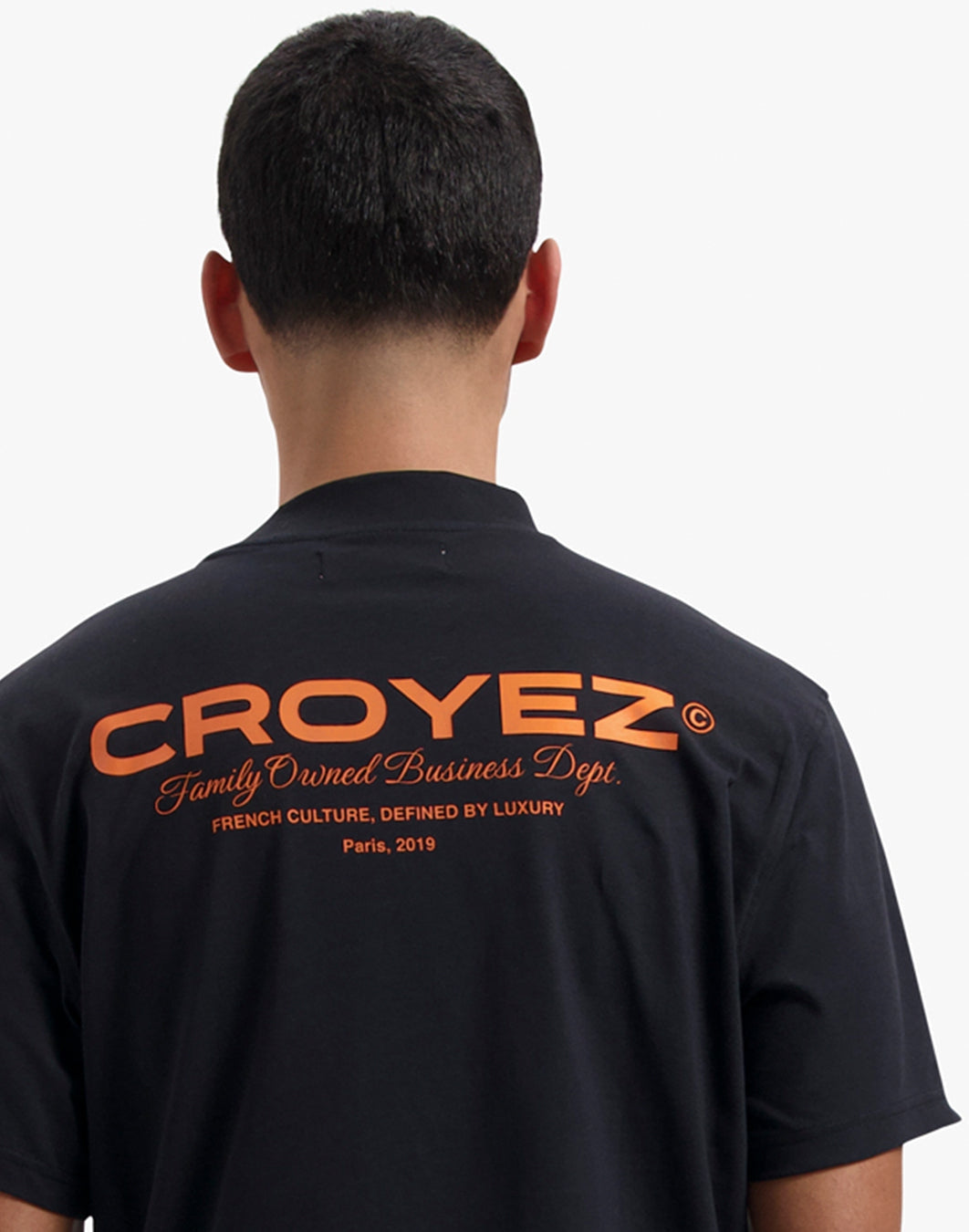 CROYEZ FAMILY OWNED BUSINESS T-SHIRT - BLACK/ORANGE