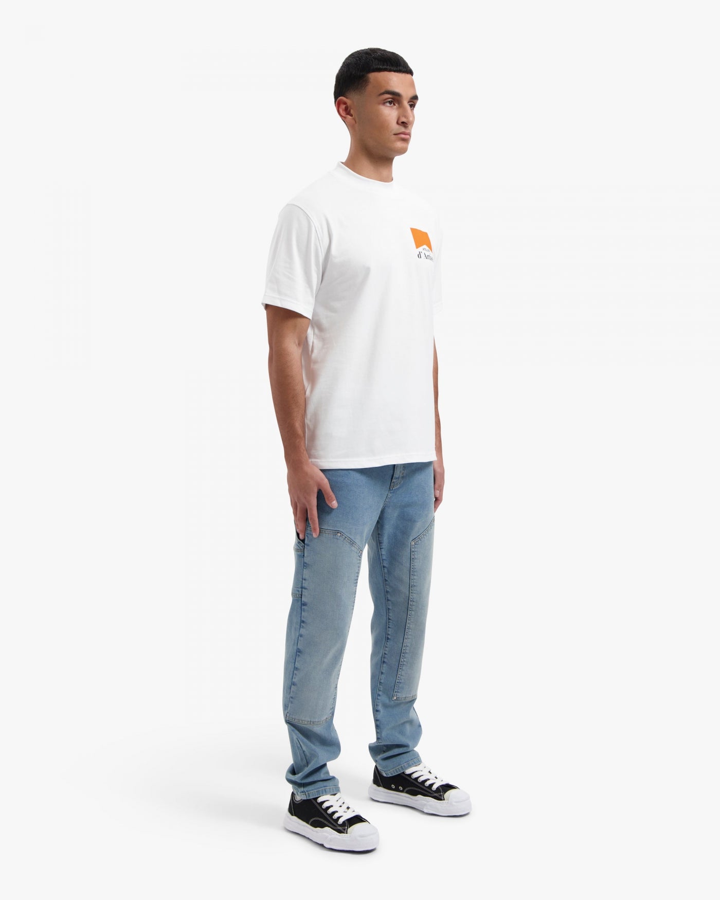 CROYEZ FUMES T-SHIRT - WHITE/ORANGE