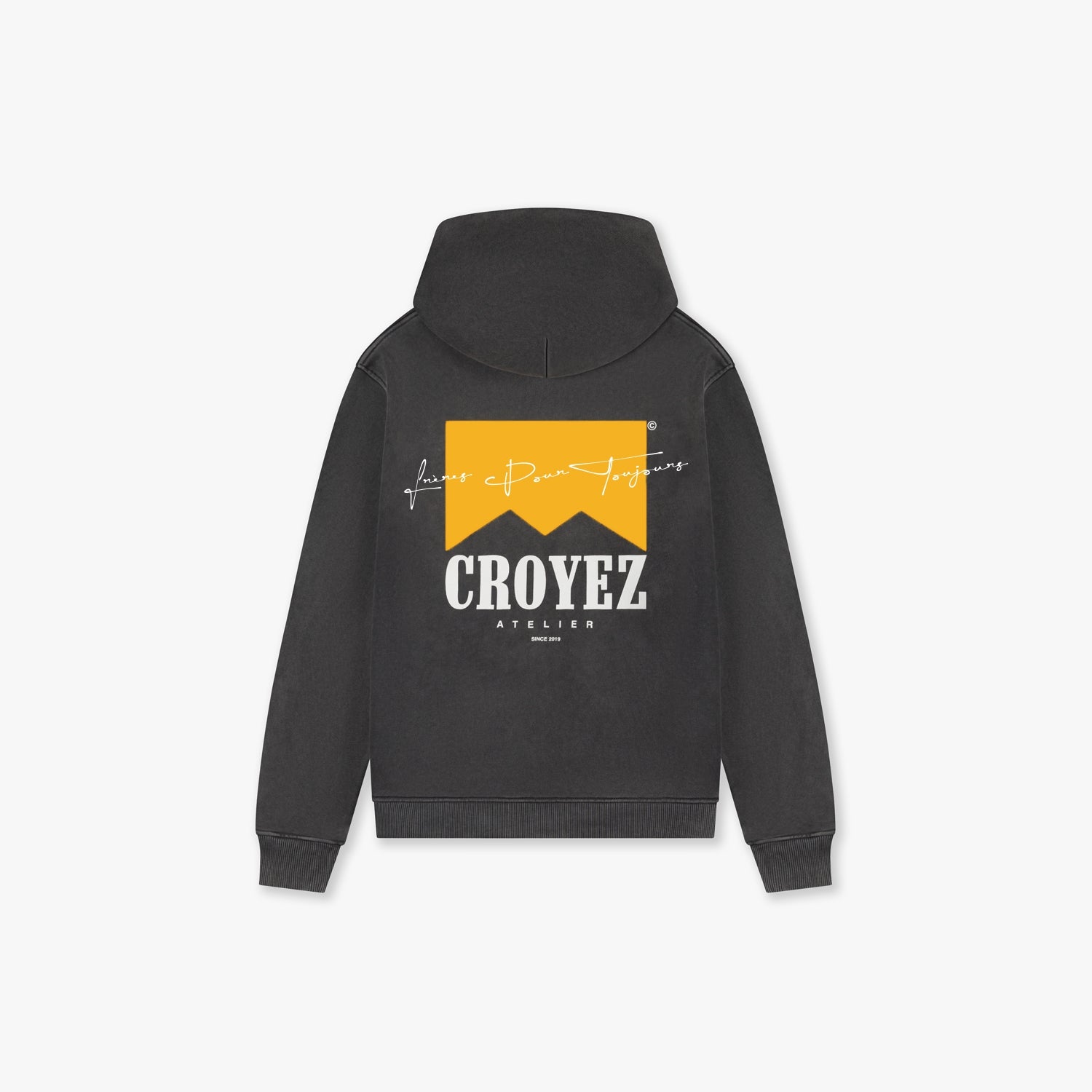 Croyez Fumes Zip Hoodie | Acid Wash