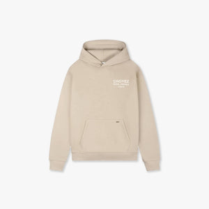CROYEZ GALLERY GRUNGE HOODIE | BEIGE/WHITE