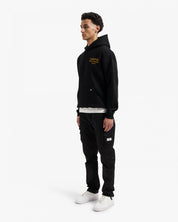 CROYEZ GALLERY GRUNGE HOODIE | BLACK/YELLOW