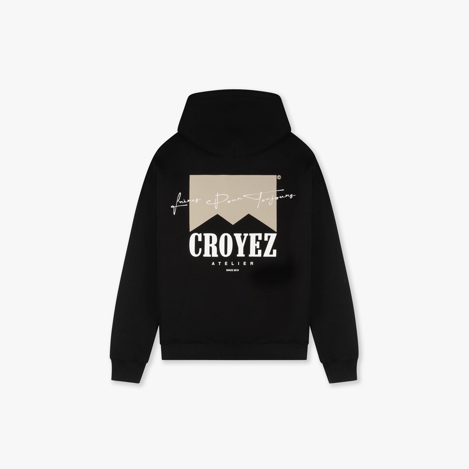 CROYEZ FUMES HOODIE | BLACK/BEIGE