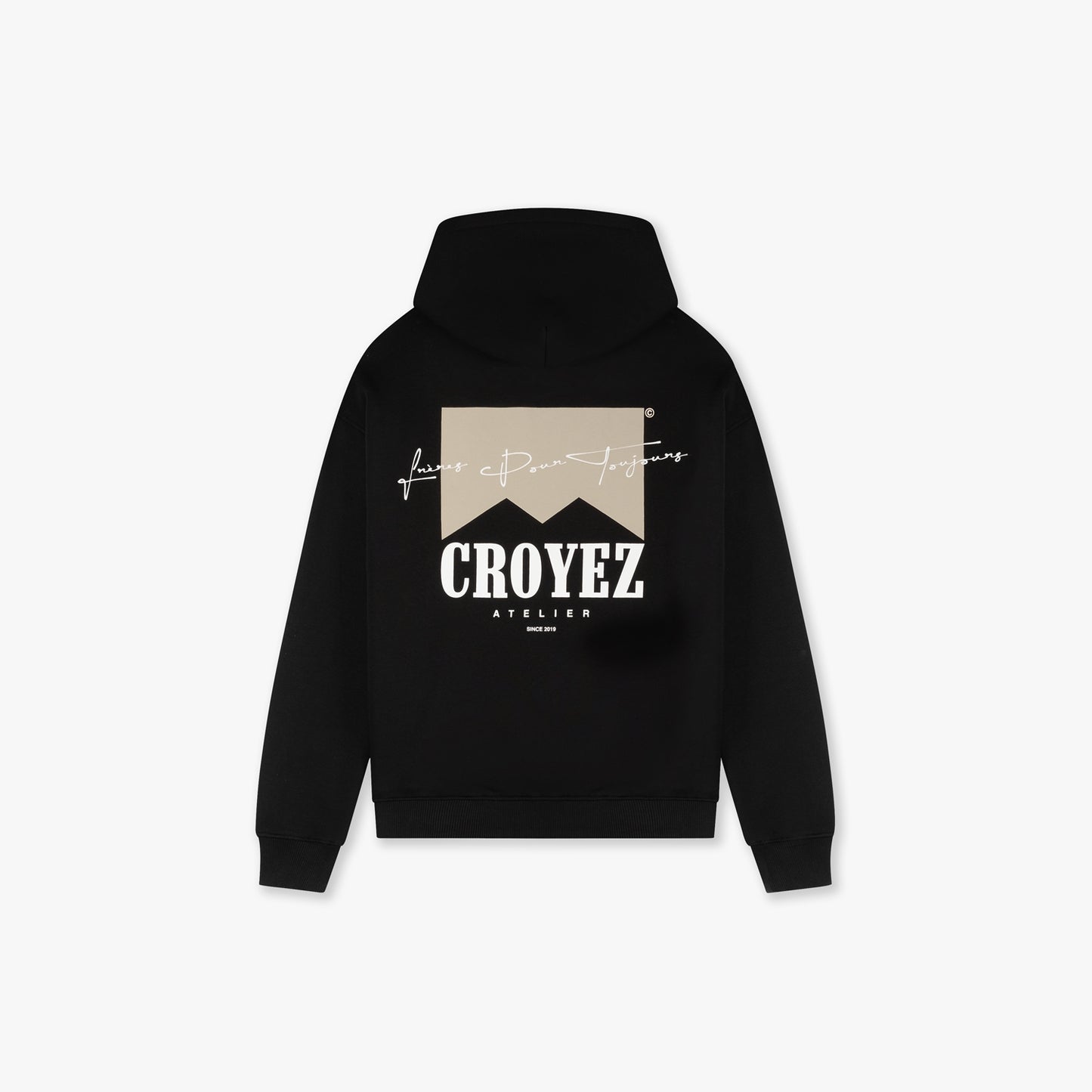 CROYEZ FUMES HOODIE - BLACK/BEIGE