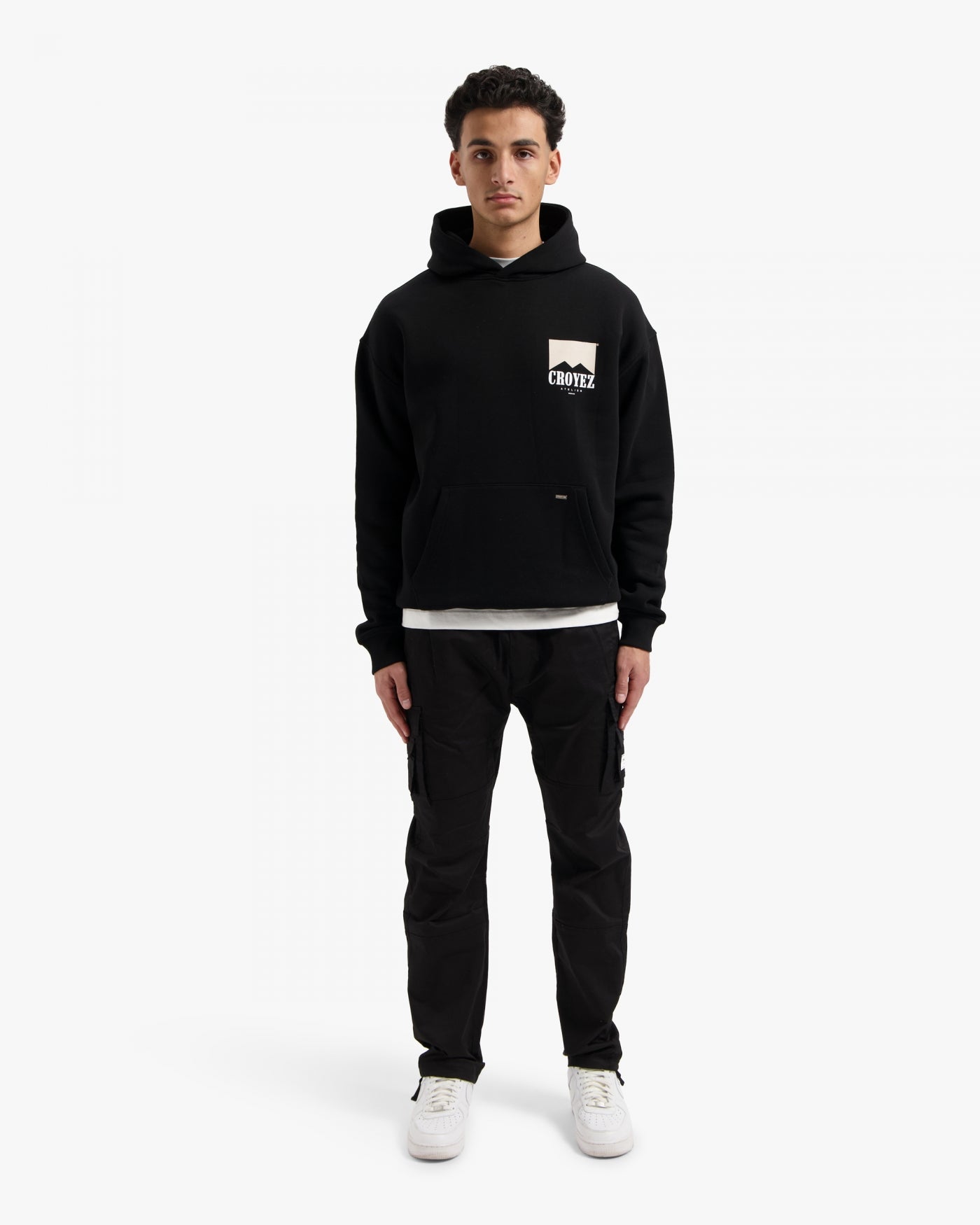 CROYEZ FUMES HOODIE | BLACK/BEIGE