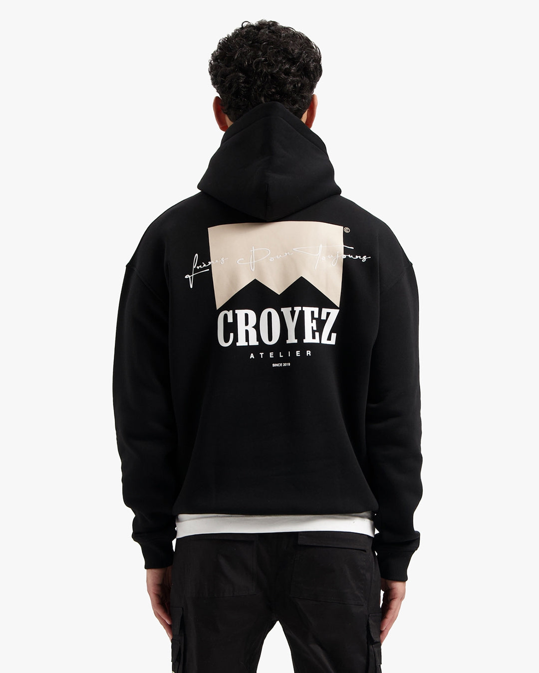 CROYEZ FUMES HOODIE - BLACK/BEIGE