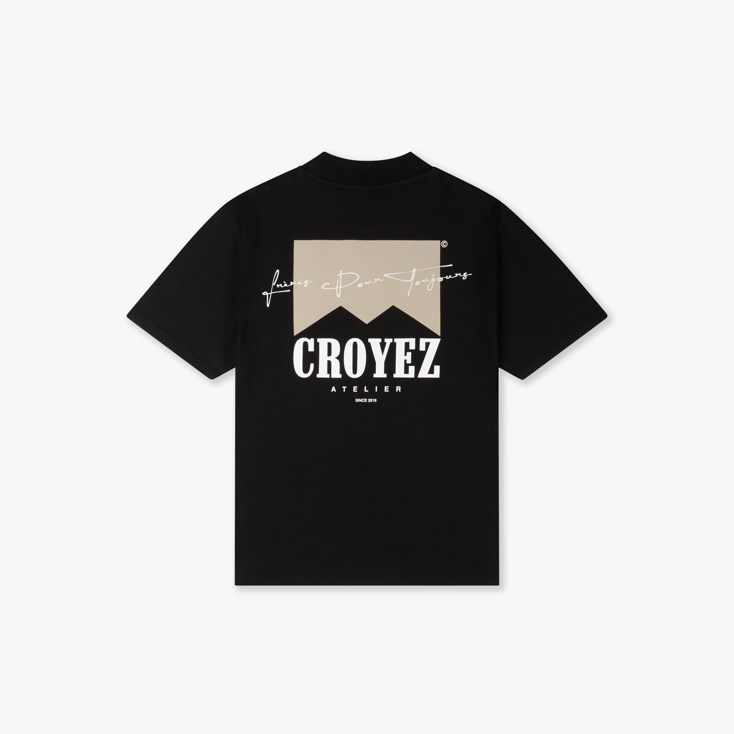 CROYEZ FUMES T-SHIRT | BLACK/BEIGE