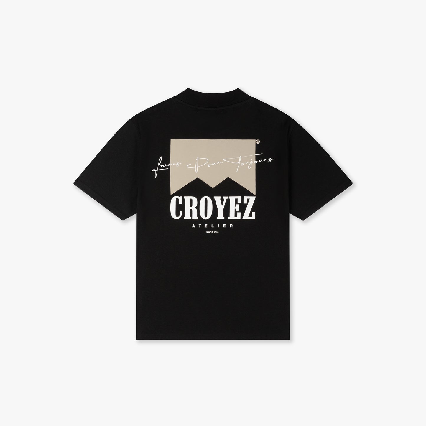 CROYEZ FUMES T-SHIRT - BLACK/BEIGE