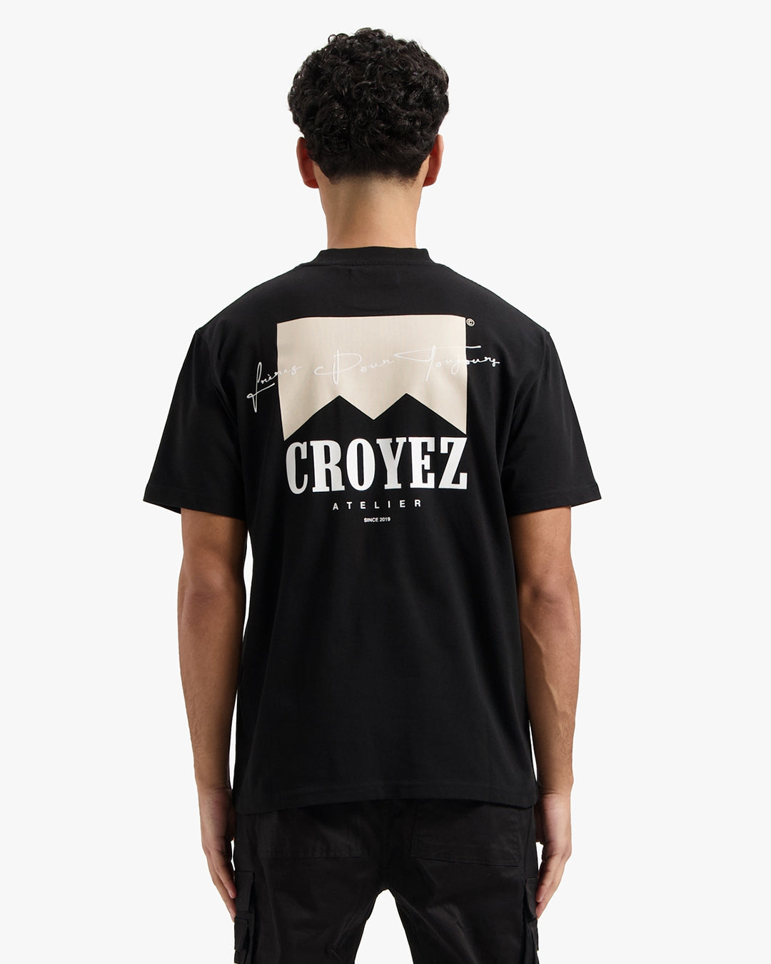 CROYEZ FUMES T-SHIRT - BLACK/BEIGE