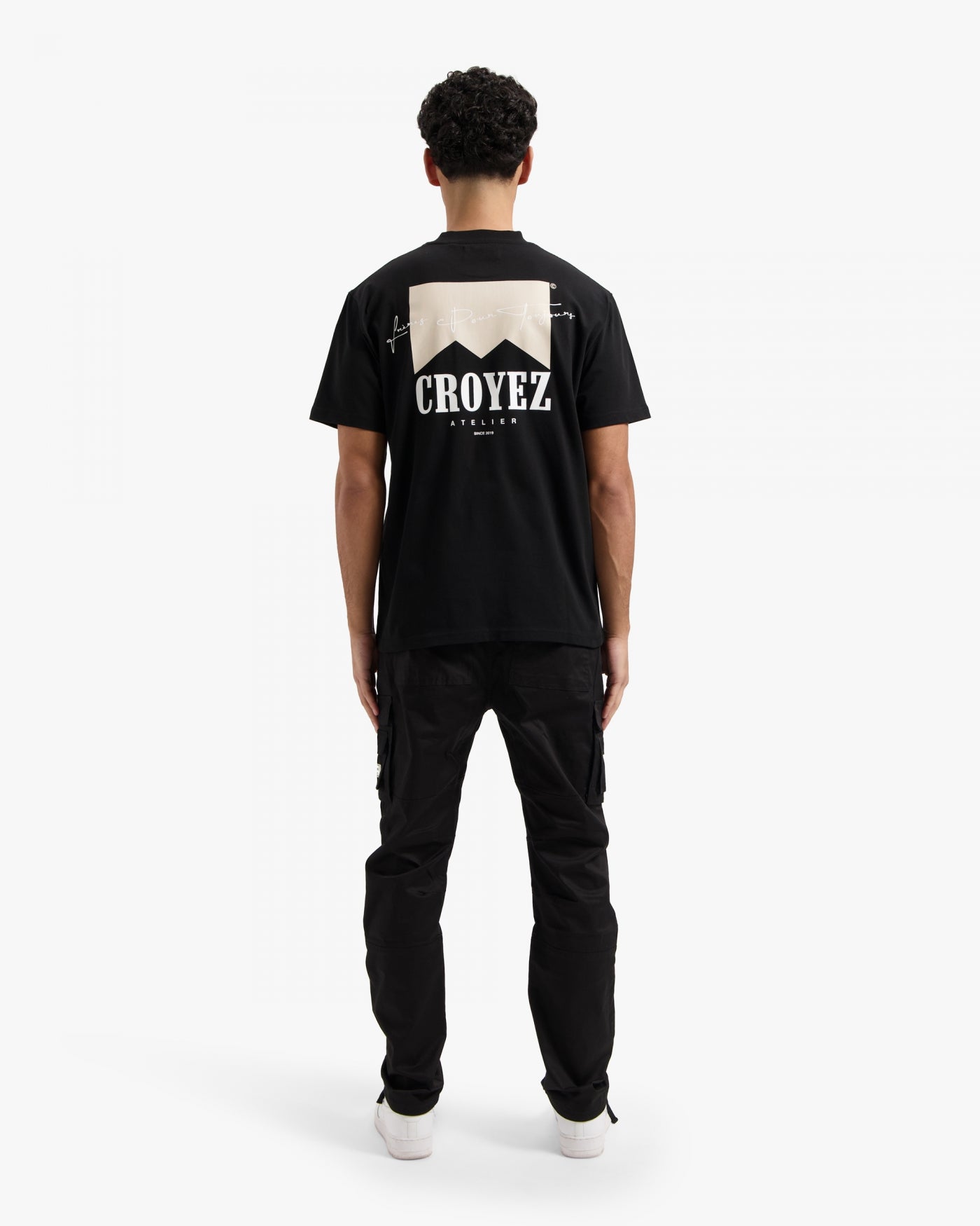 CROYEZ FUMES T-SHIRT - BLACK/BEIGE