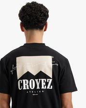 CROYEZ FUMES T-SHIRT | BLACK/BEIGE