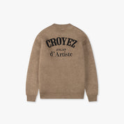 CROYEZ GALLERY KNIT SWEATER | BEIGE/BLACK