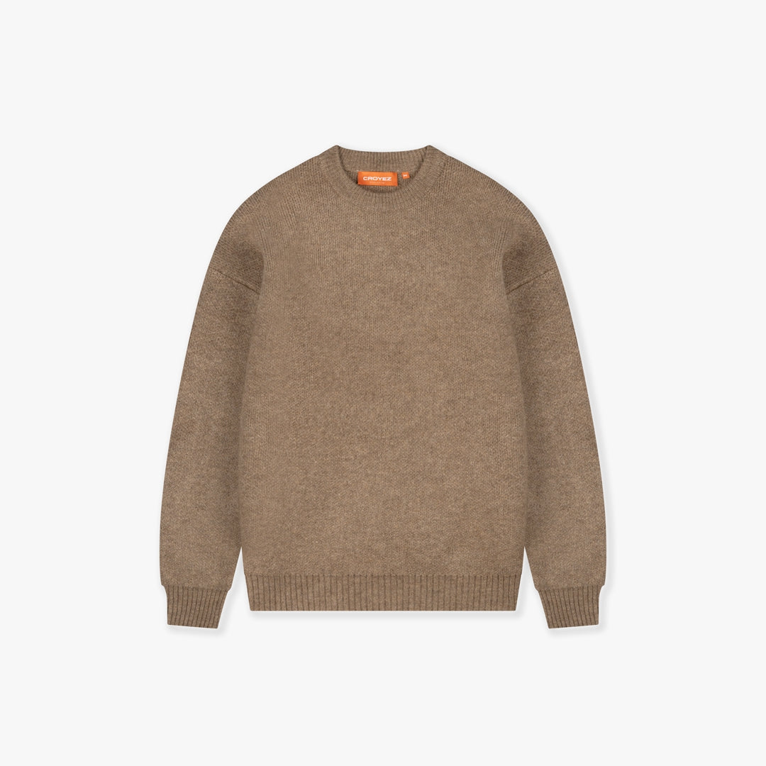 CROYEZ GALLERY KNIT SWEATER - BEIGE/BLACK