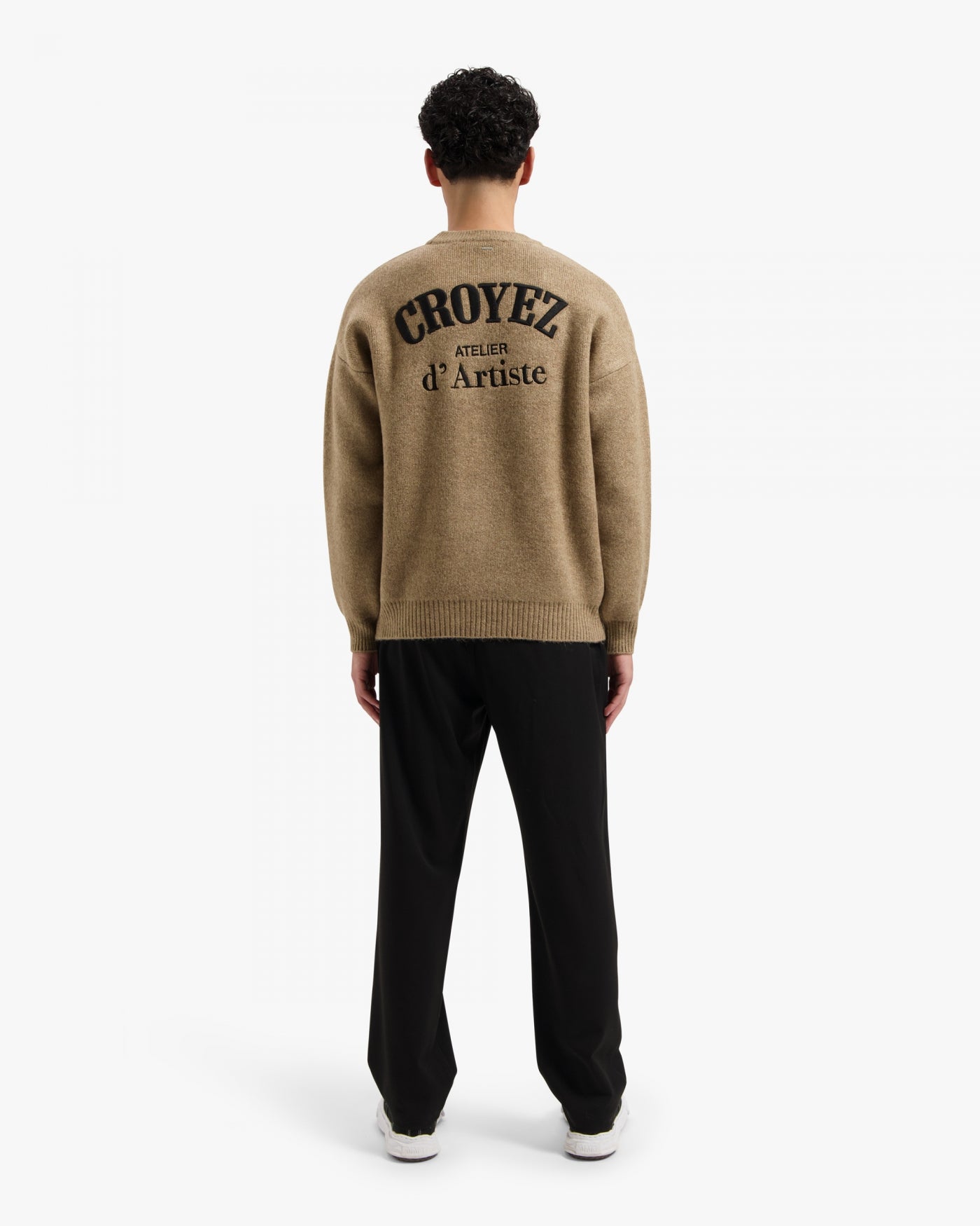 CROYEZ GALLERY KNIT SWEATER | BEIGE/BLACK