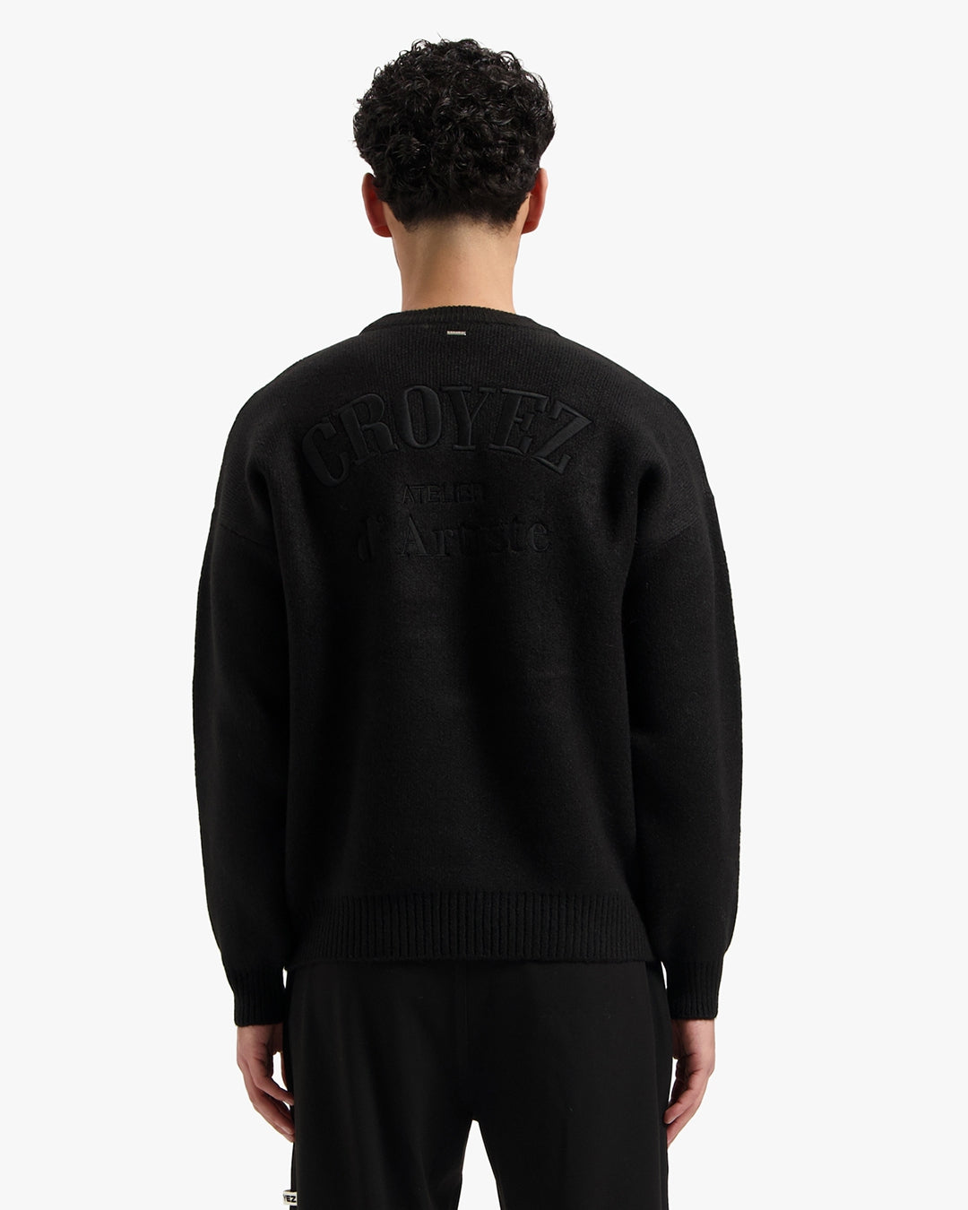 CROYEZ GALLERY KNIT SWEATER - BLACK