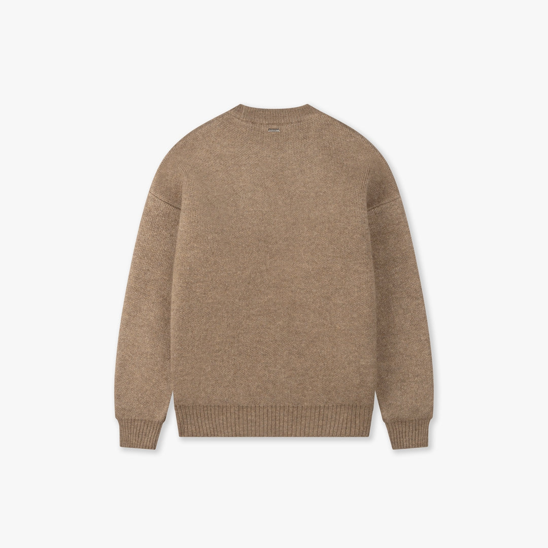 CROYEZ ÉTIQUETTE KNIT SWEATER - BEIGE