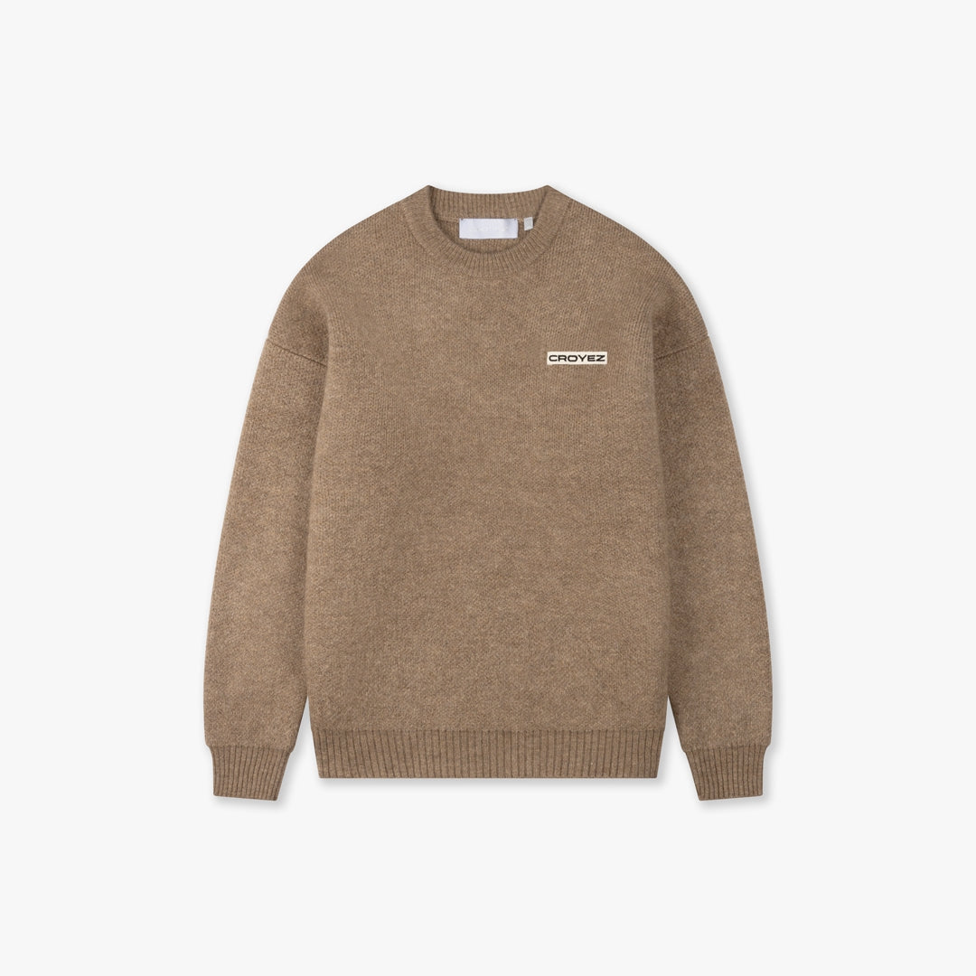 CROYEZ ÉTIQUETTE KNIT SWEATER - BEIGE