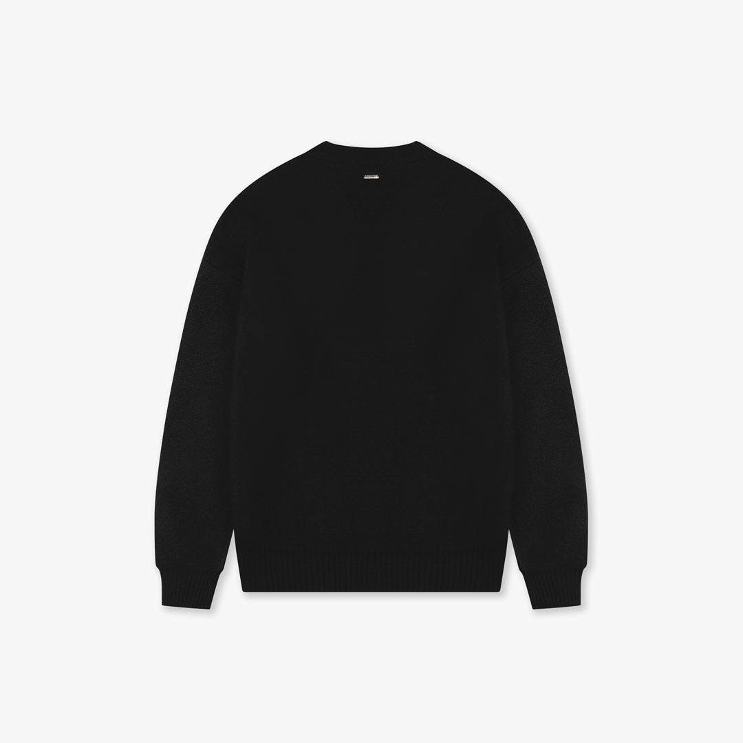 CROYEZ ÉTIQUETTE KNIT SWEATER - BLACK