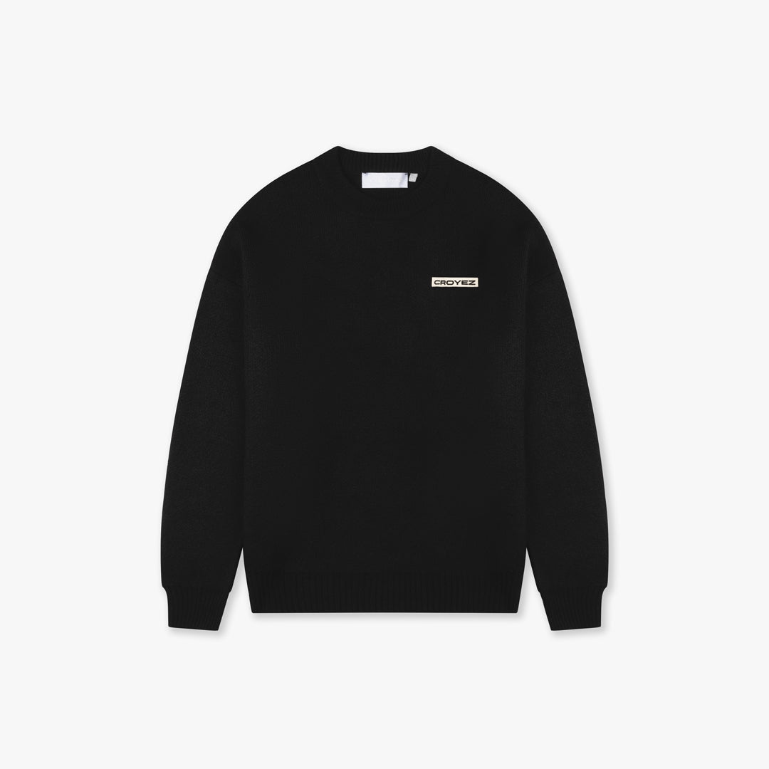 CROYEZ ÉTIQUETTE KNIT SWEATER - BLACK