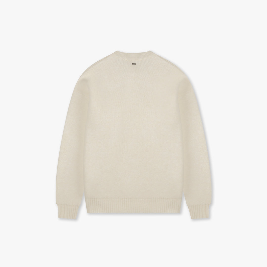 CROYEZ ÉTIQUETTE KNIT SWEATER - OFF-WHITE