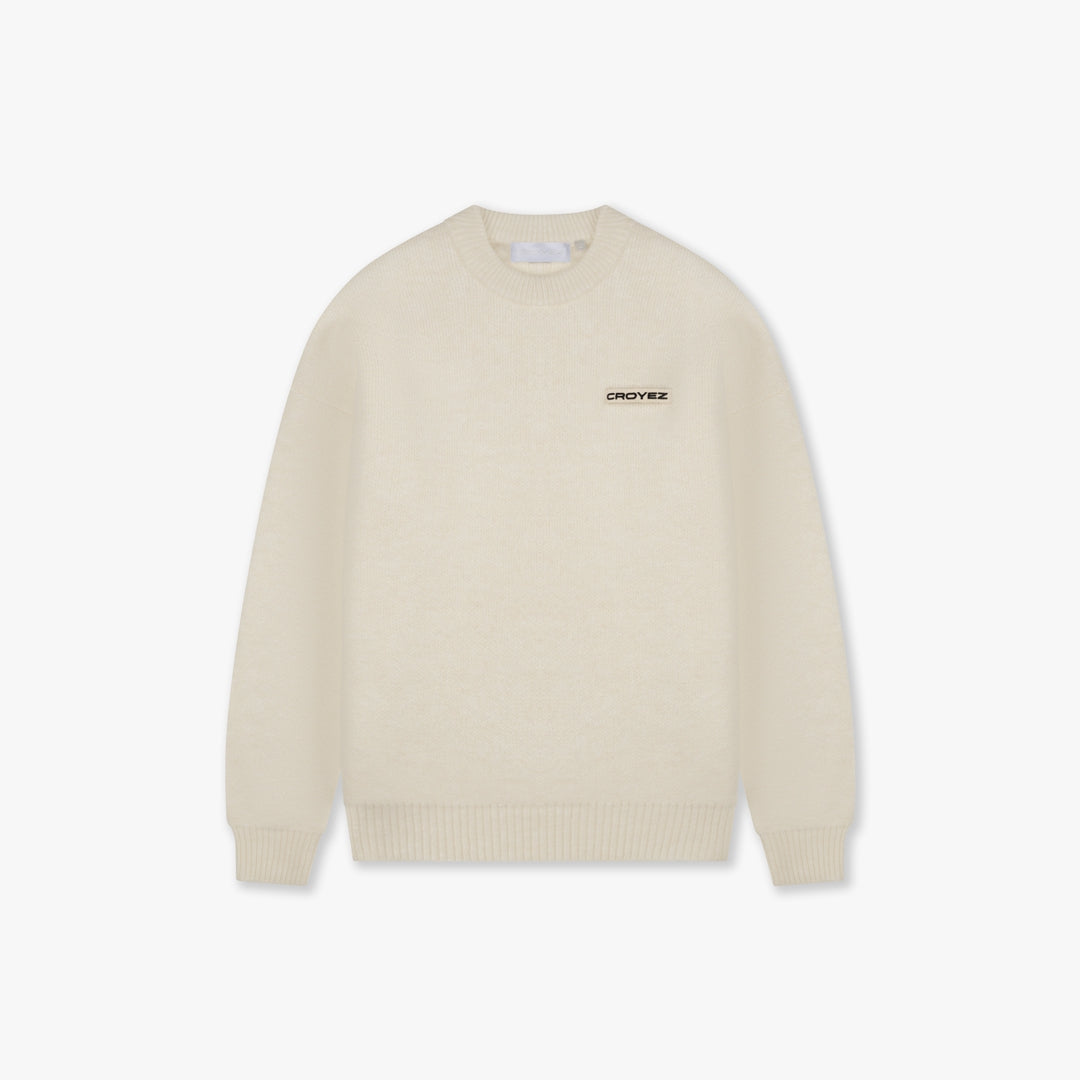 CROYEZ ÉTIQUETTE KNIT SWEATER - OFF-WHITE