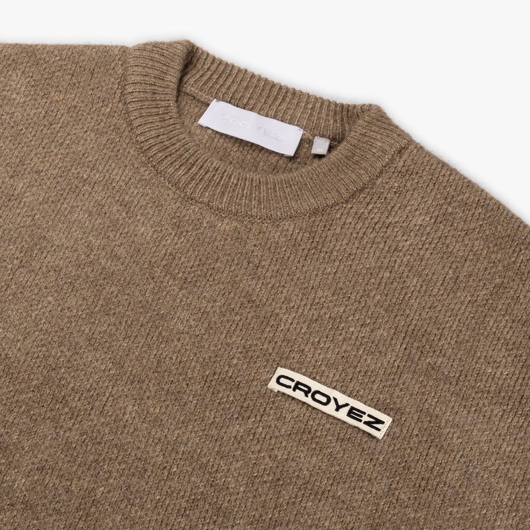 CROYEZ ÉTIQUETTE KNIT SWEATER | BEIGE