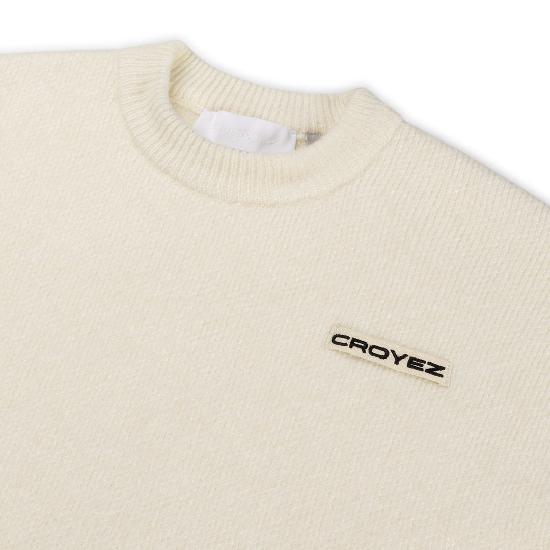 CROYEZ ÉTIQUETTE KNIT SWEATER - OFF-WHITE