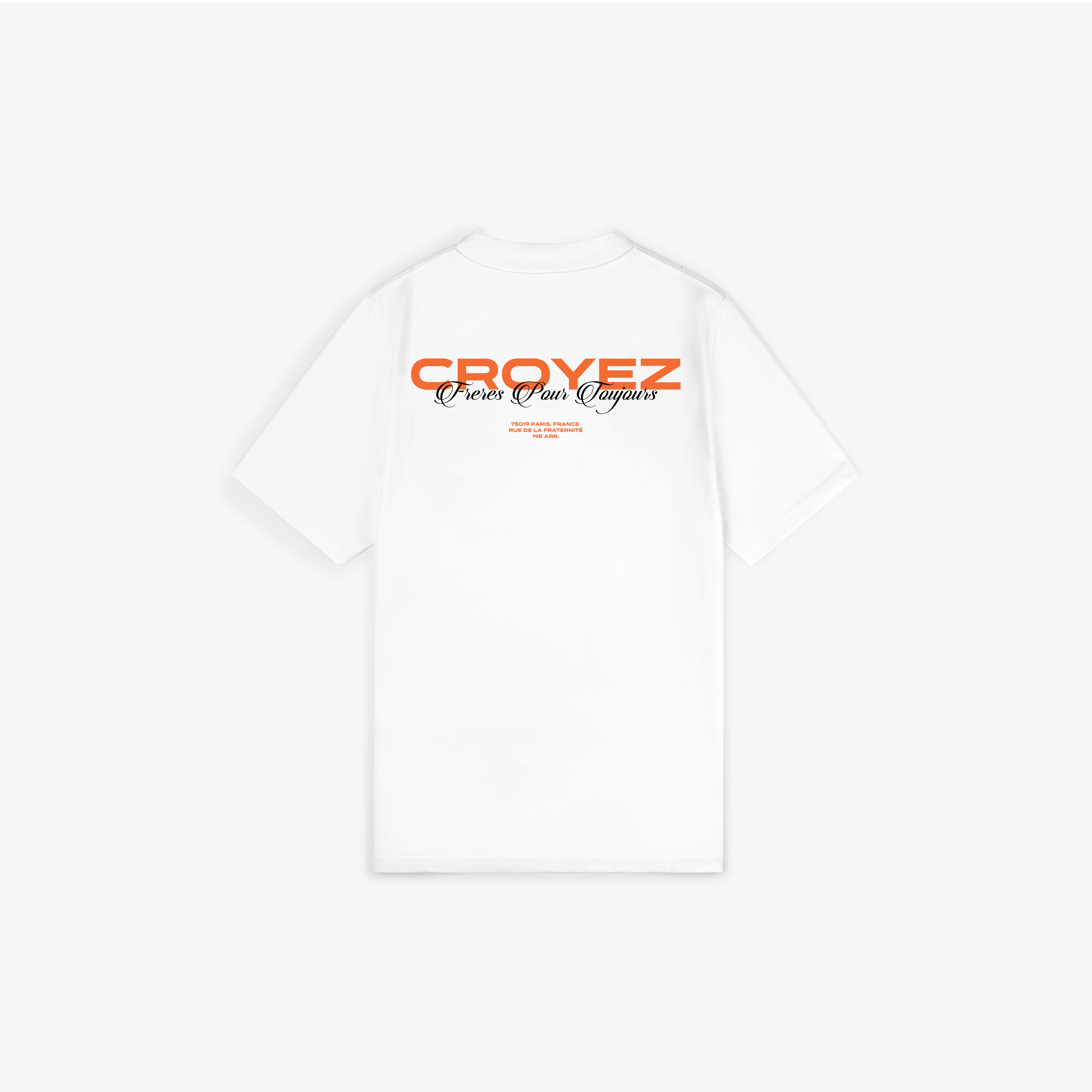 CROYEZ FRÈRES T-SHIRT | WHITE/ORANGE
