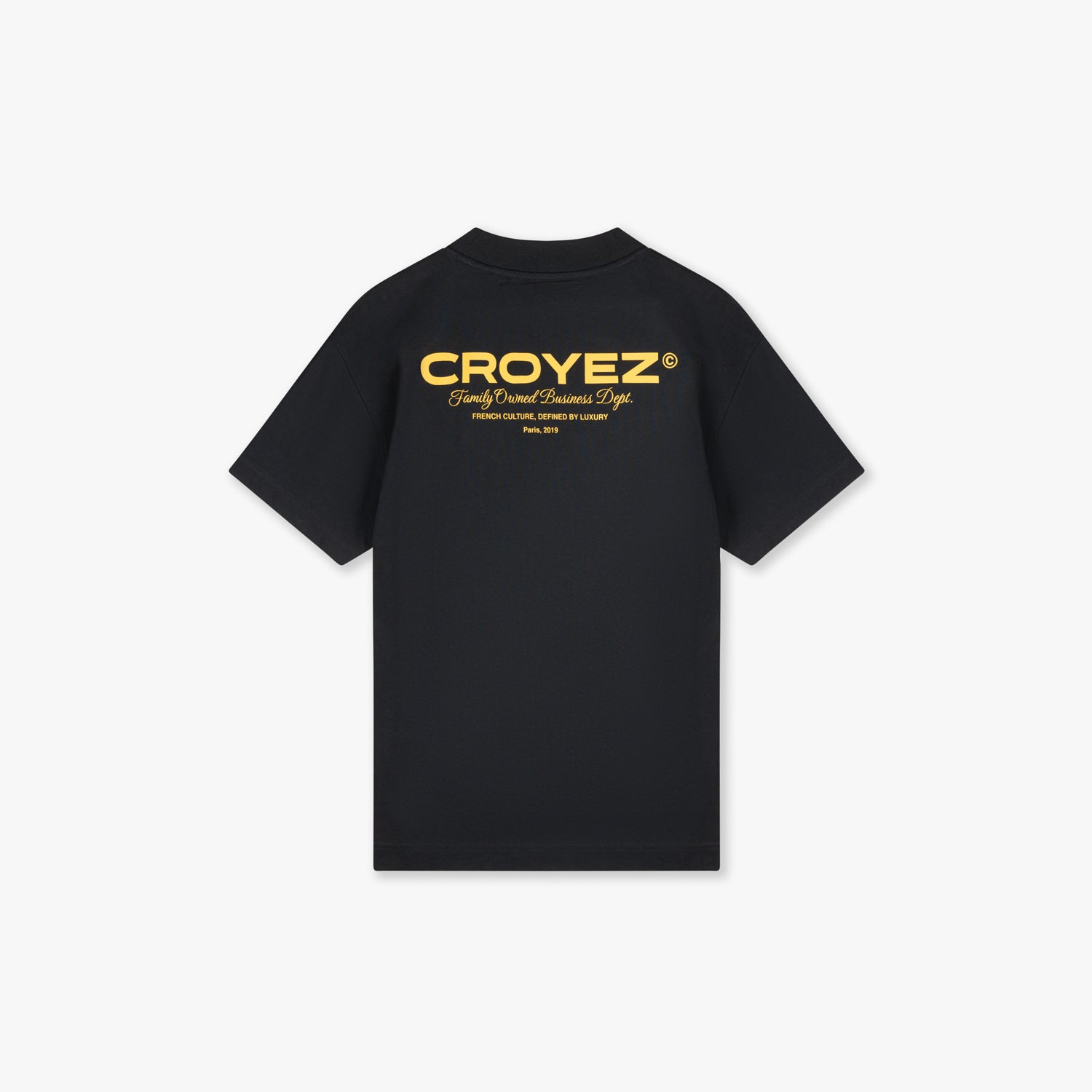 CROYEZ FAMILY OWNED BUSINESS T-SHIRT - BLACK/YELLOW