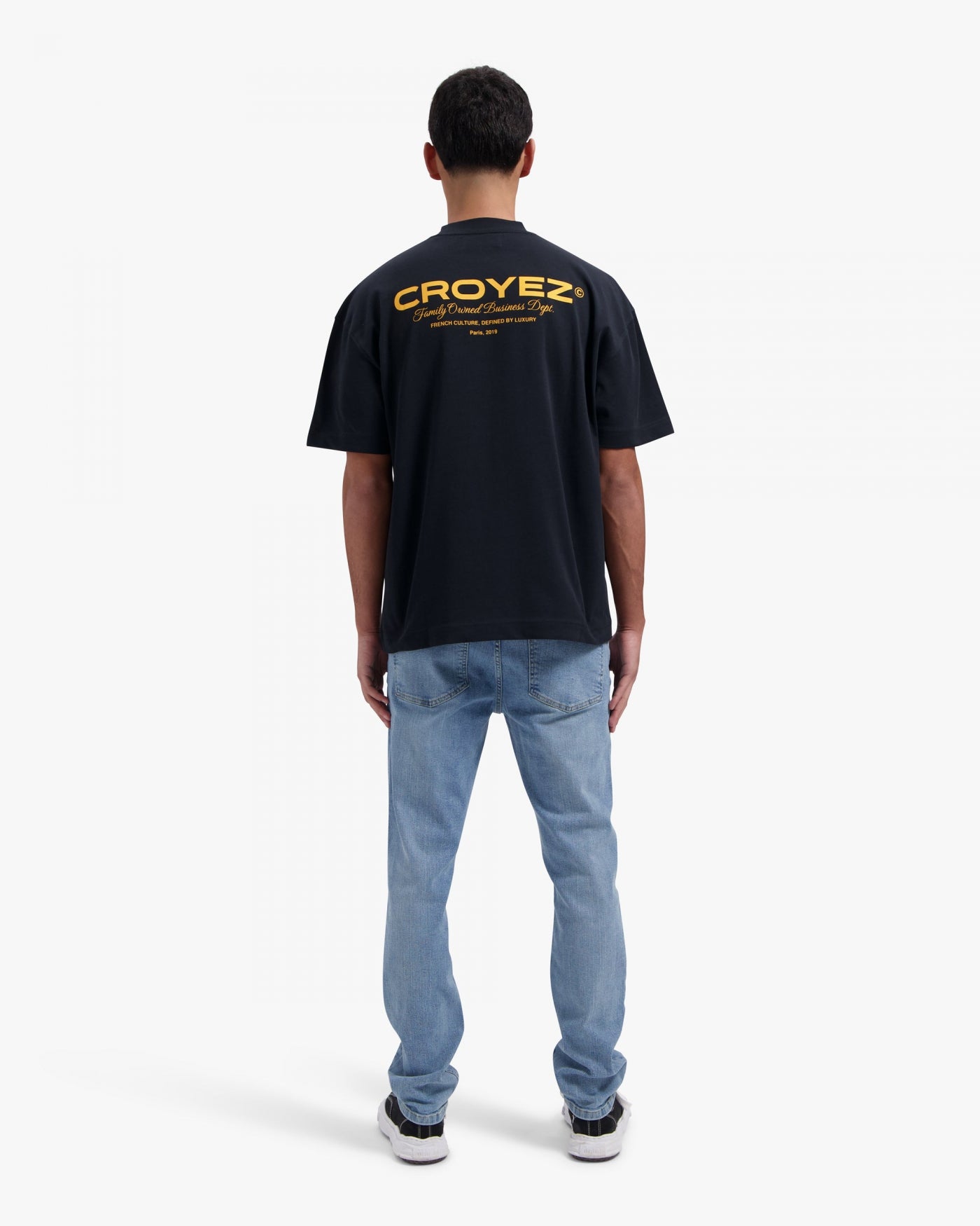 CROYEZ FAMILY OWNED BUSINESS T-SHIRT | BLACK/YELLOW