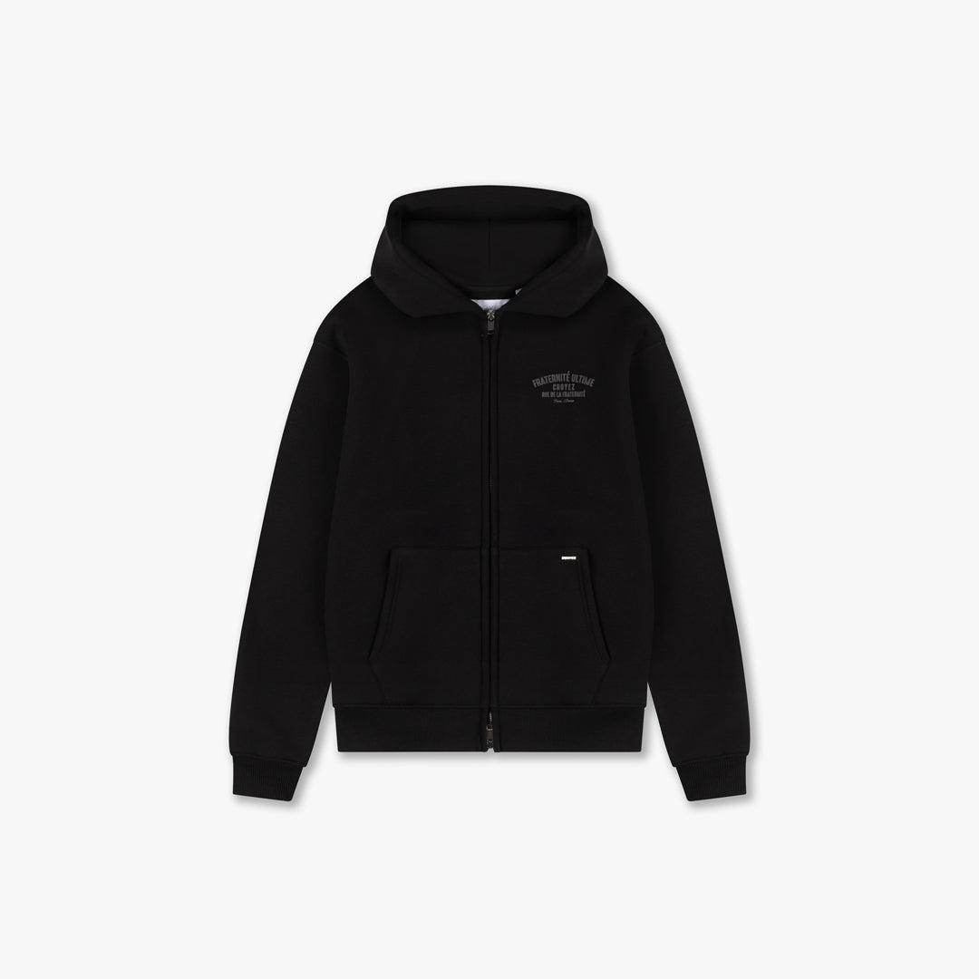 CROYEZ FRATERNITÉ ZIP HOODIE - BLACK