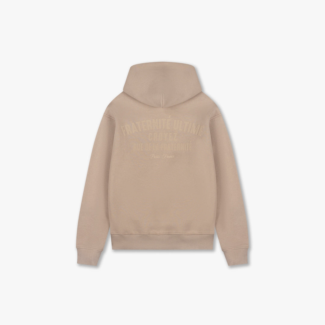 CROYEZ FRATERNITÉ ZIP HOODIE - SAND