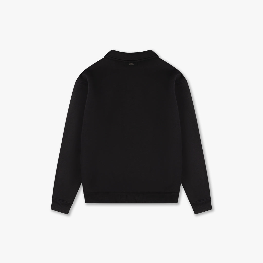 CROYEZ FRATERNITÉ HALF ZIP SWEATER - BLACK