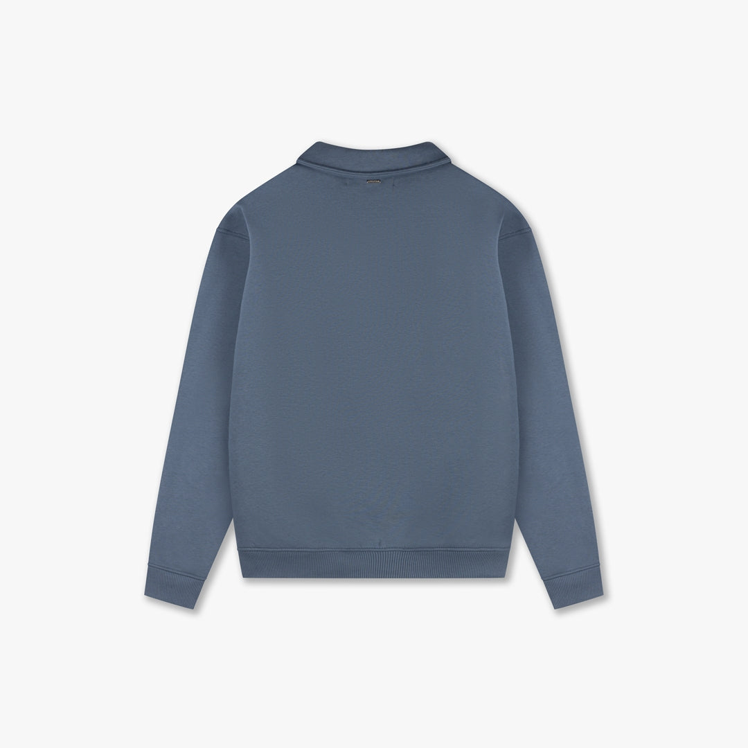 CROYEZ FRATERNITÉ HALF ZIP SWEATER - BLUE