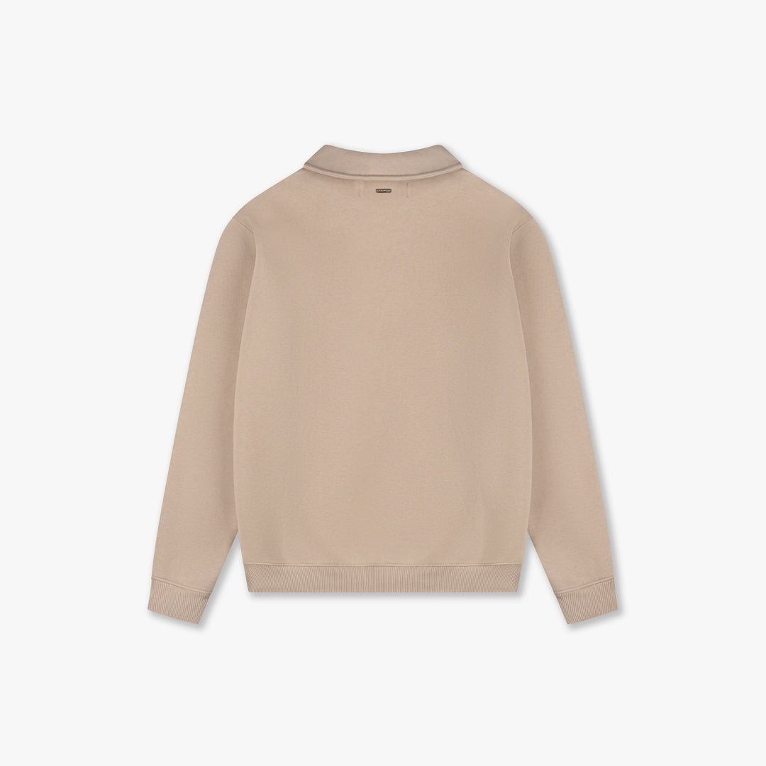 CROYEZ FRATERNITÉ HALF ZIP SWEATER - SAND