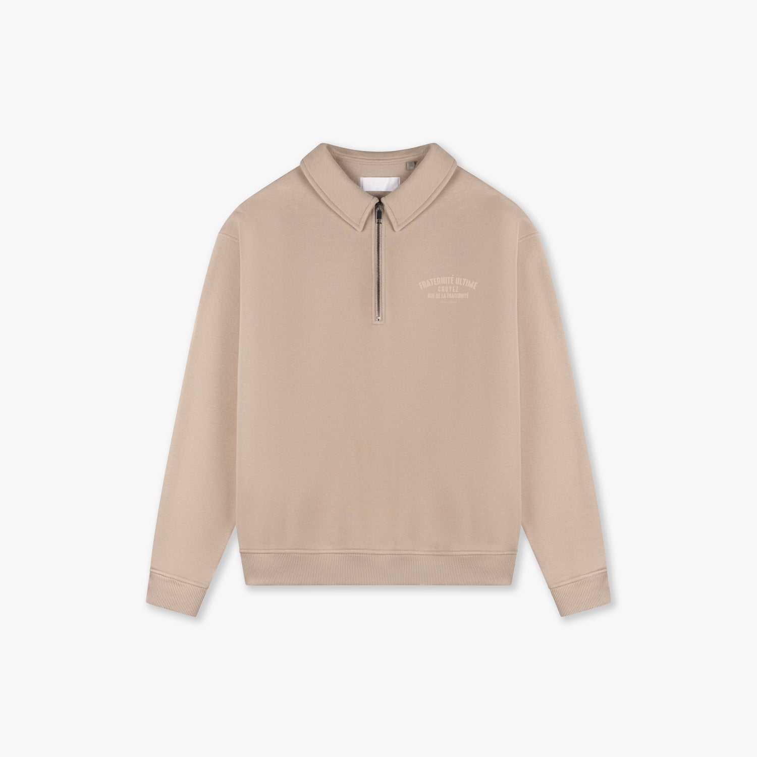 CROYEZ FRATERNITÉ HALF ZIP SWEATER - SAND